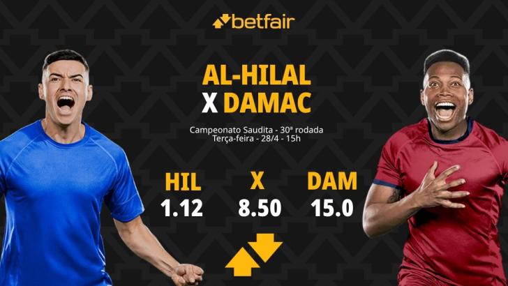 Al-Hilal x Damac - Campeonato Saudita: Dicas, Palpites, Odds, Escalações, Horário, Onde Assistir