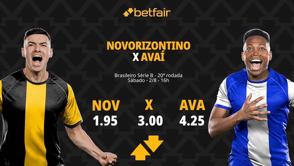 Novorizontino x Avaí: palpites, odds, onde assistir ao vivo, escalações e horário