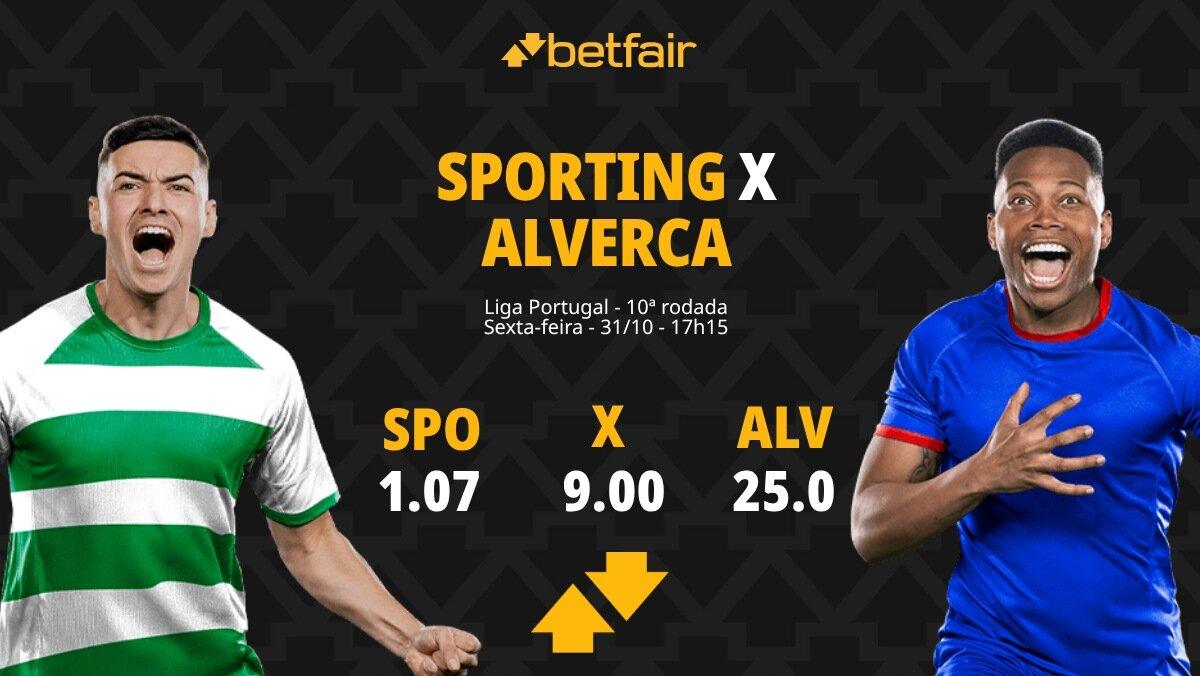 Sporting x Alverca - Liga Portugal: palpites, odds, estatísticas, onde assistir ao vivo, escalações e horário