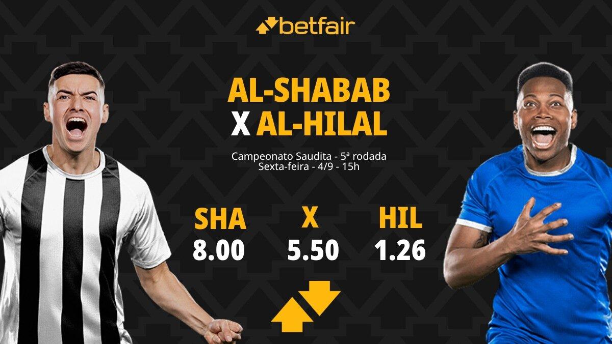 Al-Shabab x Al-Hilal - Campeonato Saudita: Notícias, Odds, Estatísticas, Escalações, Horário, Onde Assistir