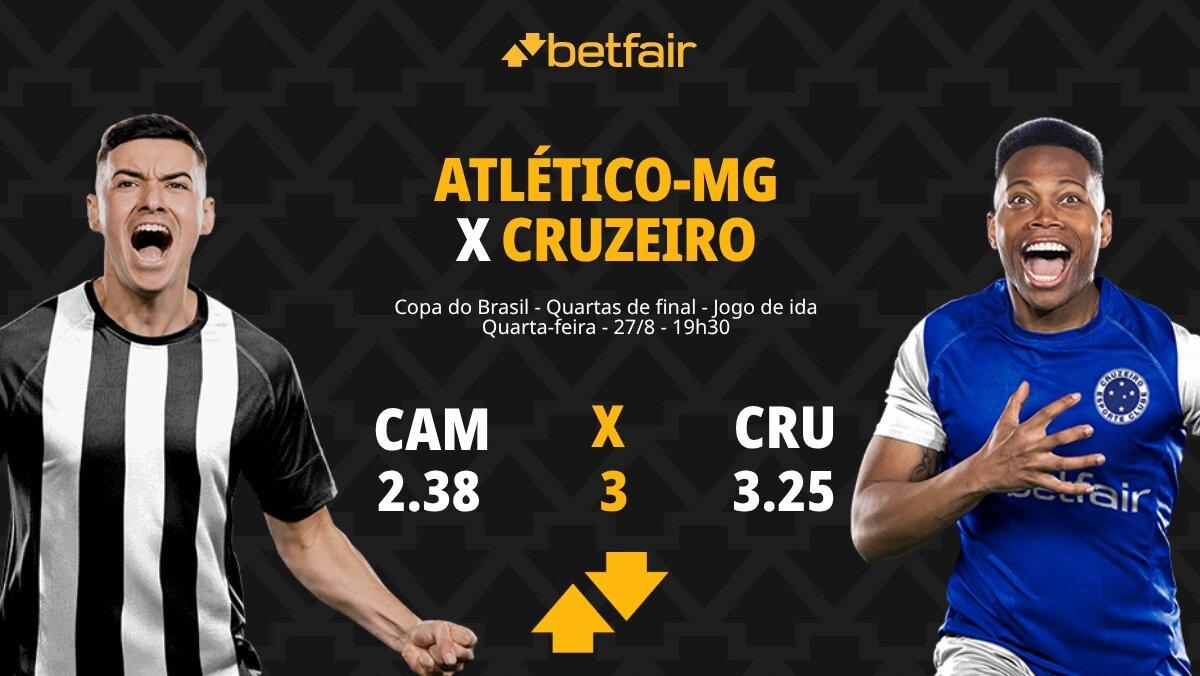 Atlético-MG x Cruzeiro - Copa do Brasil: palpites, odds, estatísticas, onde assistir, escalações e horário
