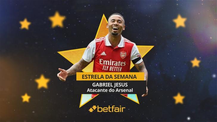 Estrela da Semana: Gabriel Jesus já brilha com a camisa do Arsenal