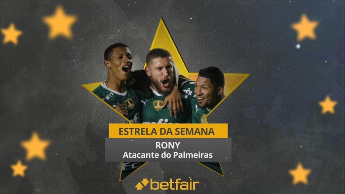 Estrela da Semana: Rony brilha com três gols em ótima semana para o Palmeiras