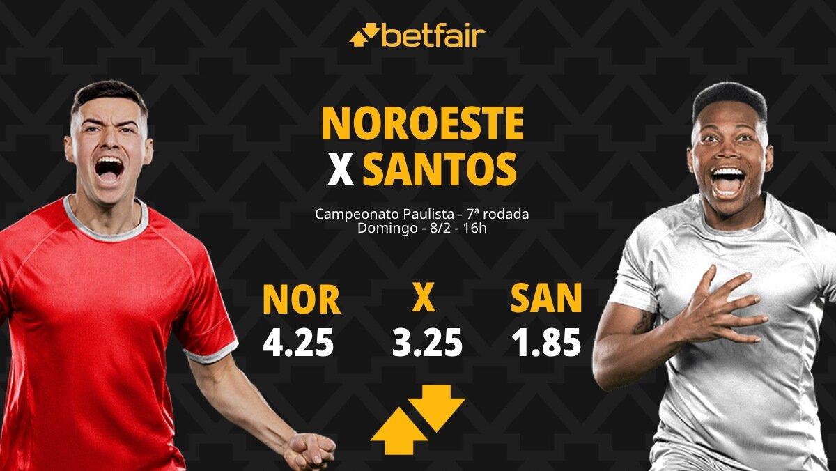 Noroeste x Santos: Palpites, Odds e Onde Assistir - Paulistão 2026