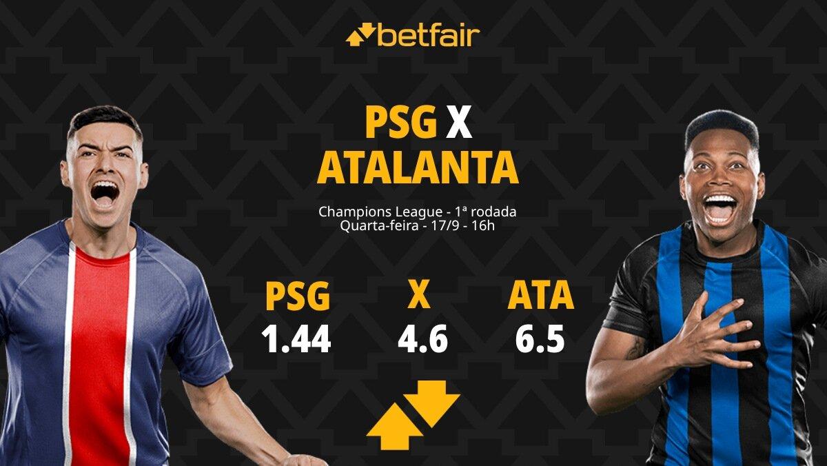 PSG x Atalanta - Champions League: palpites, odds, estatísticas, onde assistir ao vivo, escalações e horário
