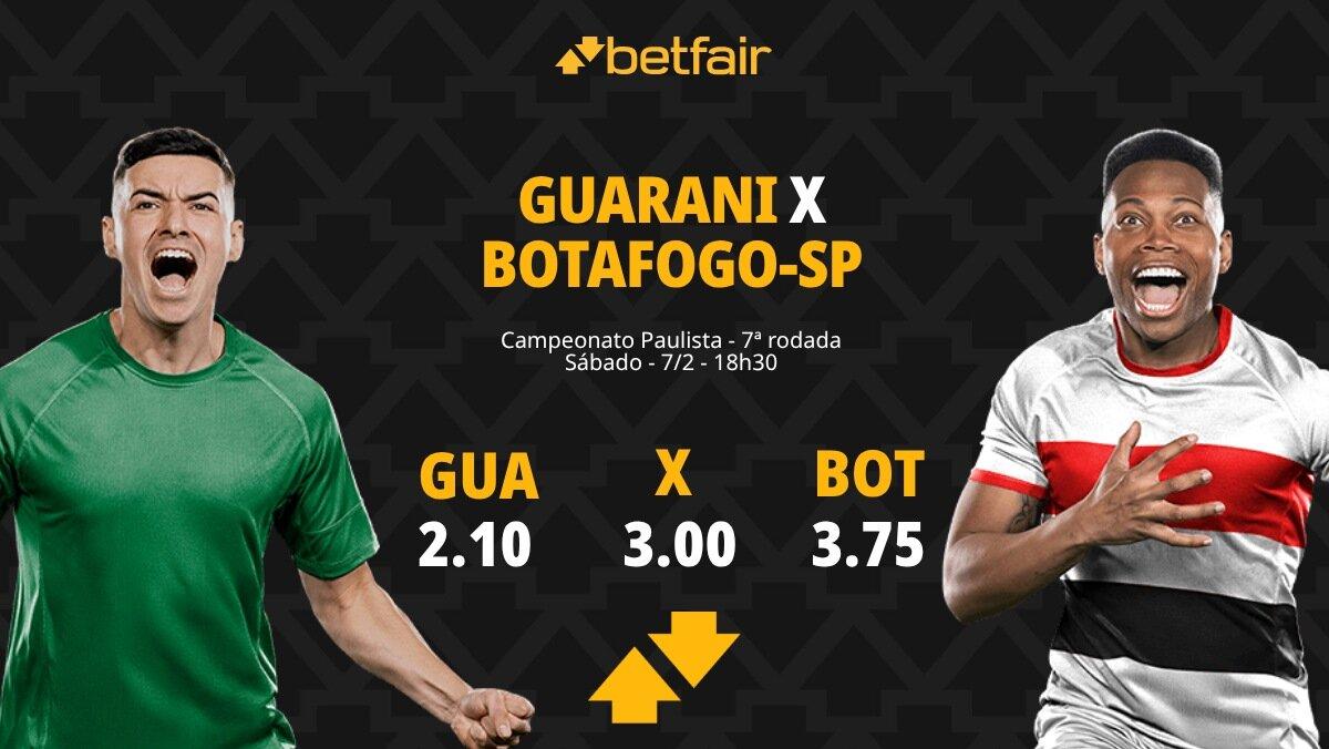Guarani x Botafogo-SP: Palpites, Odds e Onde Assistir - Paulistão 2026