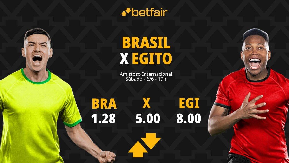 Brasil x Egito - Amistoso Internacional: Dicas, Palpites, Odds, Escalações, Horário, Onde Assistir