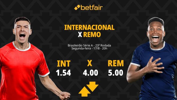Internacional x Remo - Brasileirão 2026: Notícias, Odds, Estatísticas, Escalações, Horário, Onde Assistir