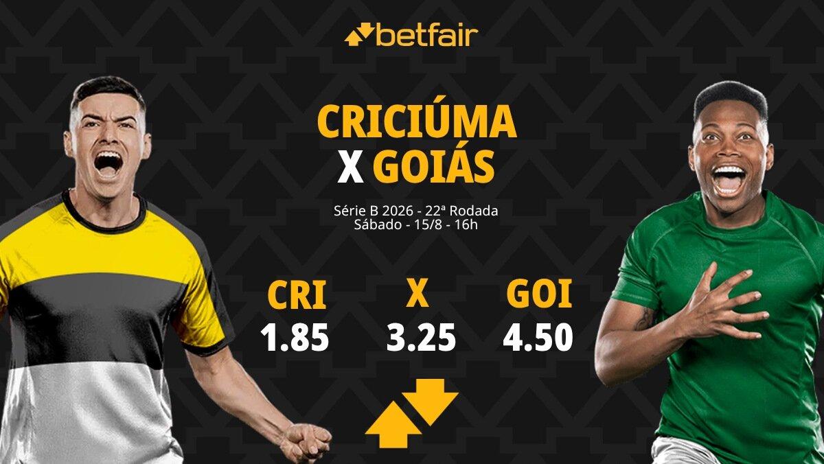 Criciúma x Goiás - Série B 2026: Notícias, Odds, Estatísticas, Escalações, Horário, Onde Assistir