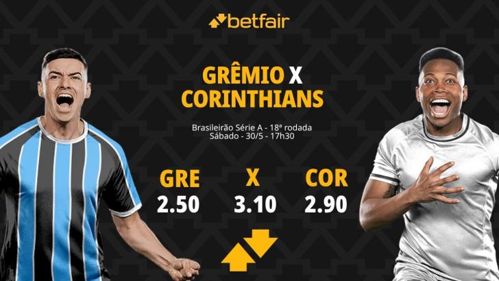 Grêmio x Corinthians - Brasileirão 2026: Dicas, Palpites, Odds, Escalações, Horário, Onde Assistir