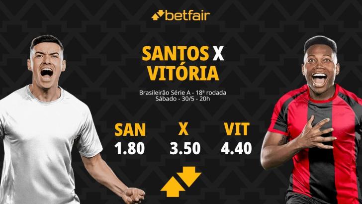 Santos x Vitória - Brasileirão 2026: Dicas, Palpites, Odds, Escalações, Horário, Onde Assistir