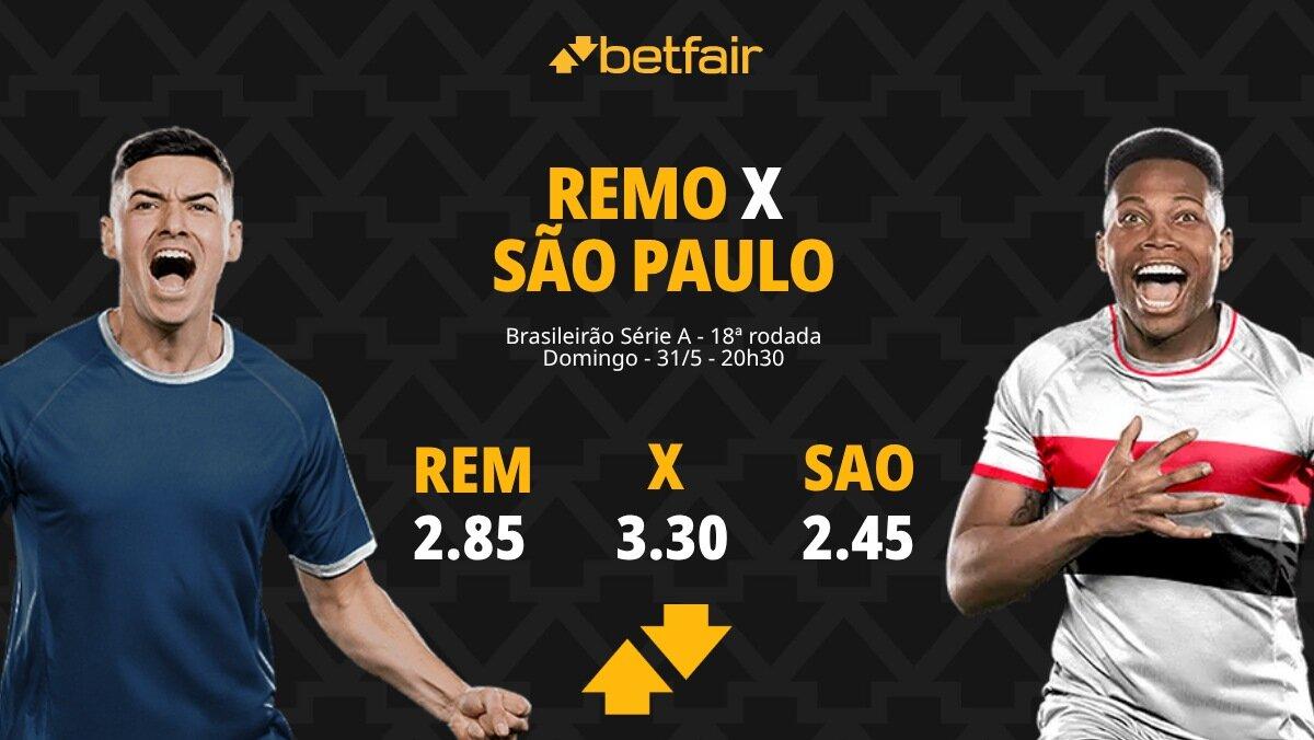 Remo x São Paulo - Brasileirão 2026: Dicas, Palpites, Odds, Escalações, Horário, Onde Assistir