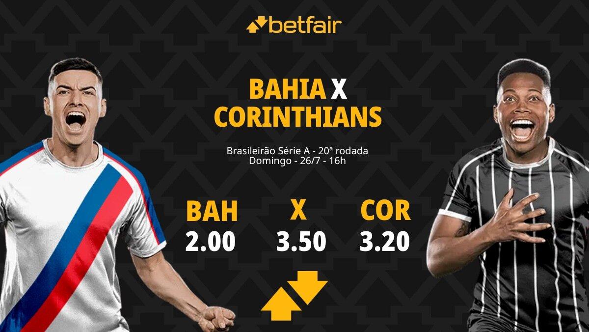 Bahia x Corinthians - Brasileirão 2026: Notícias, Odds, Estatísticas, Escalações, Horário, Onde Assistir