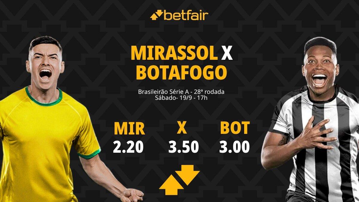 Mirassol x Botafogo - Brasileirão 2026: Notícias, Odds, Estatísticas, Escalações, Horário, Onde Assistir