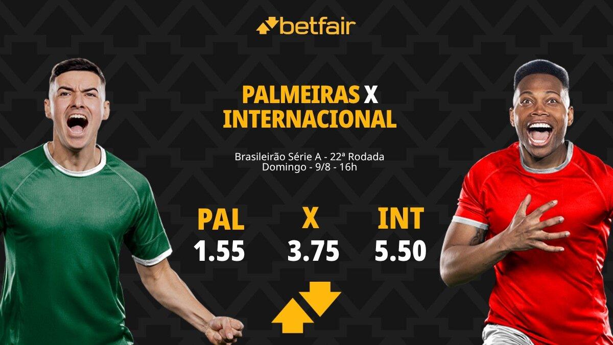 Palmeiras x Internacional - Brasileirão 2026: Notícias, Odds, Estatísticas, Escalações, Horário, Onde Assistir
