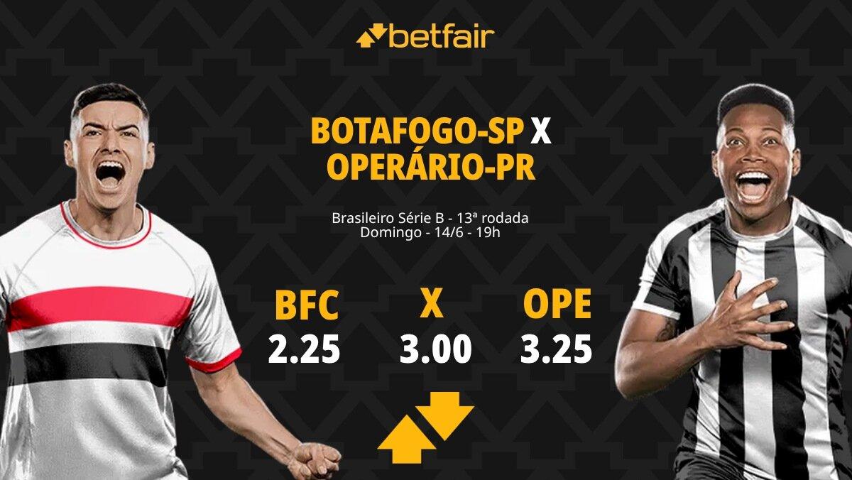 Botafogo-SP x Operário-PR - Série B 2026: Dicas, Palpites, Odds, Escalações, Horário, Onde Assistir
