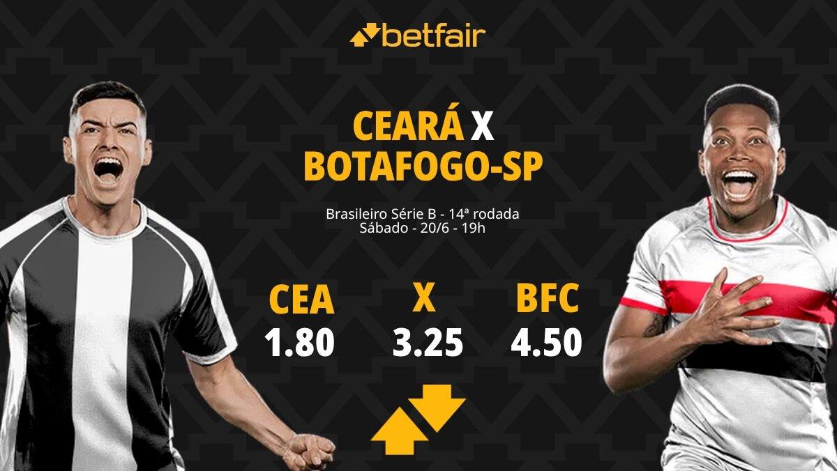 Ceará x Botafogo-SP - Série B 2026: Dicas, Palpites, Odds, Escalações, Horário, Onde Assistir