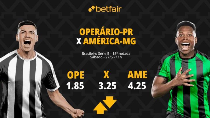Operário-PR x América-MG - Série B 2026: Dicas, Palpites, Odds, Escalações, Horário, Onde Assistir