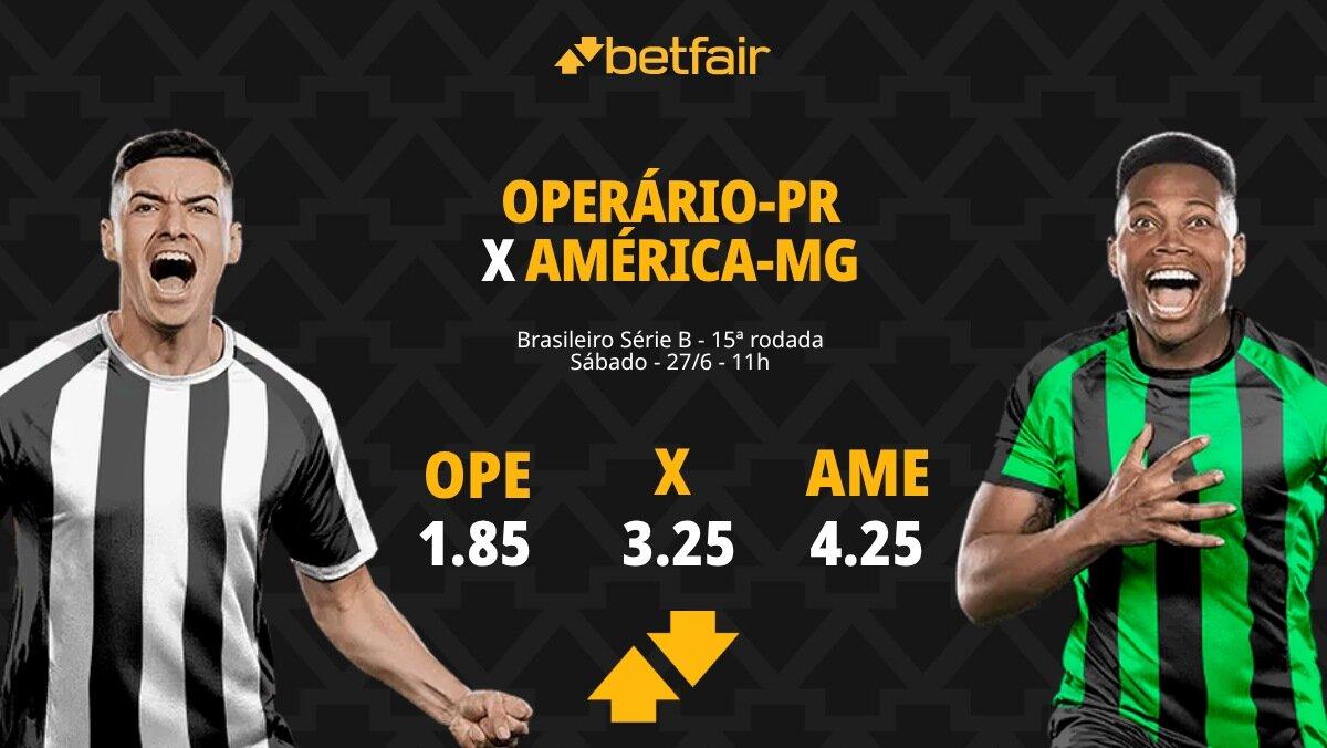 Operário-PR x América-MG - Série B 2026: Dicas, Palpites, Odds, Escalações, Horário, Onde Assistir