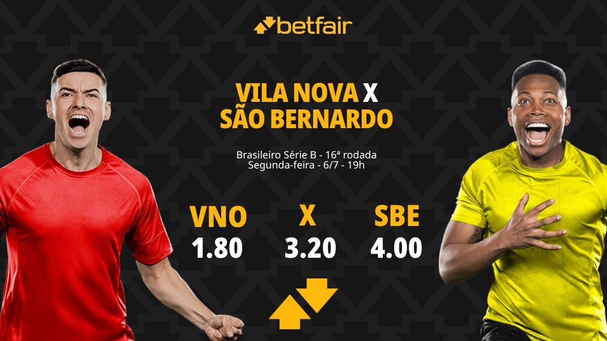 Vila Nova x São Bernardo - Série B 2026: Dicas, Palpites, Odds, Escalações, Horário, Onde Assistir