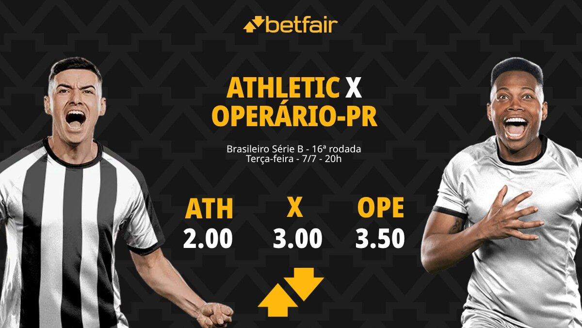 Athletic x Operário-PR - Série B 2026: Dicas, Palpites, Odds, Escalações, Horário, Onde Assistir