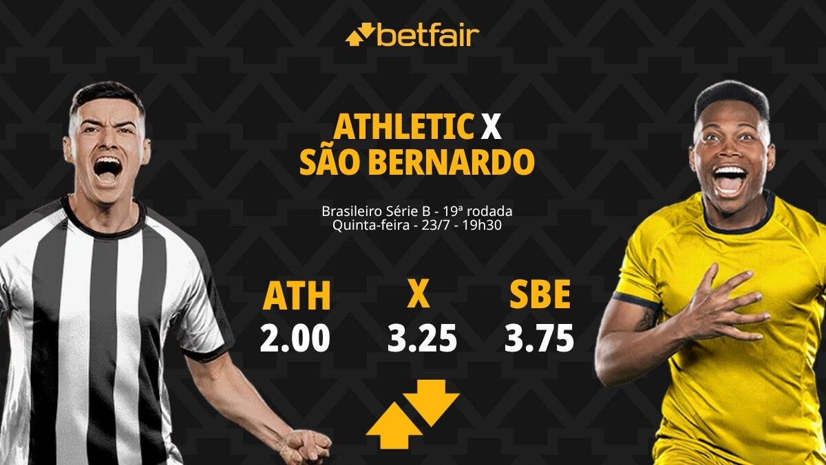 Athletic Club x São Bernardo - Série B 2026: Notícias, Odds, Estatísticas, Escalações, Horário, Onde Assistir