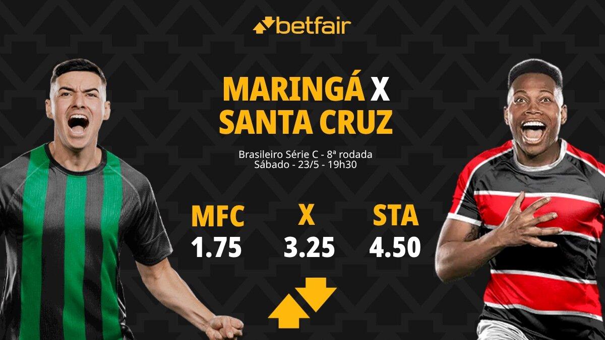 Maringá x Santa Cruz - Série C 2026: Dicas, Palpites, Odds, Escalações, Horário, Onde Assistir