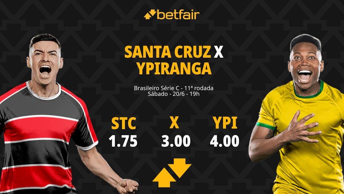 Santa Cruz x Ypiranga-RS - Série C 2026: Dicas, Palpites, Odds, Escalações, Horário, Onde Assistir