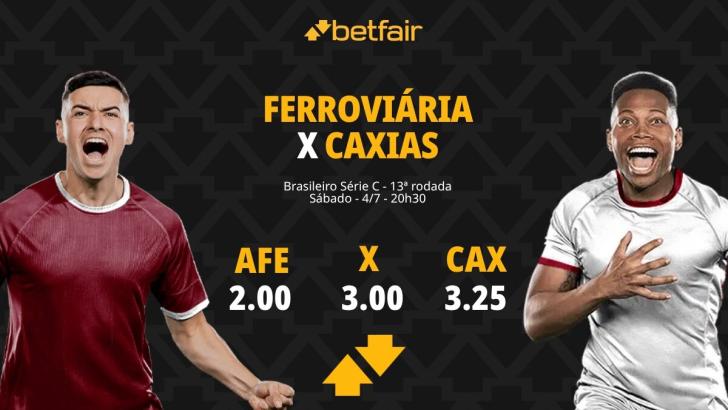 Ferroviária x Caxias - Série C 2026: Dicas, Palpites, Odds, Escalações, Horário, Onde Assistir