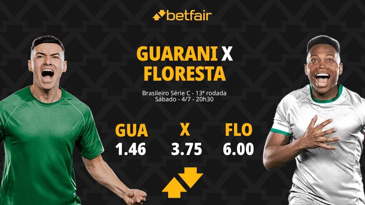Guarani x Floresta - Série C 2026: Dicas, Palpites, Odds, Escalações, Horário, Onde Assistir