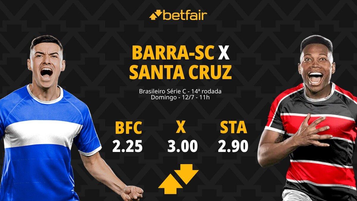 Barra-SC x Santa Cruz - Série C 2026: Dicas, Palpites, Odds, Escalações, Horário, Onde Assistir