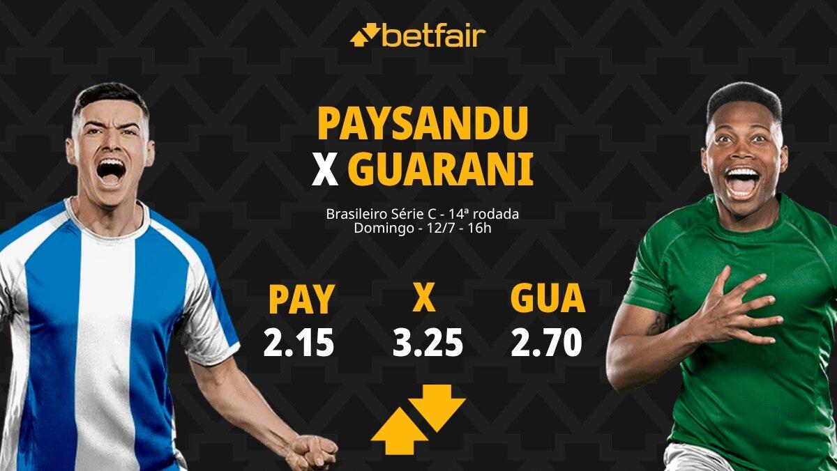Paysandu x Guarani - Série C 2026: Dicas, Palpites, Odds, Escalações, Horário, Onde Assistir