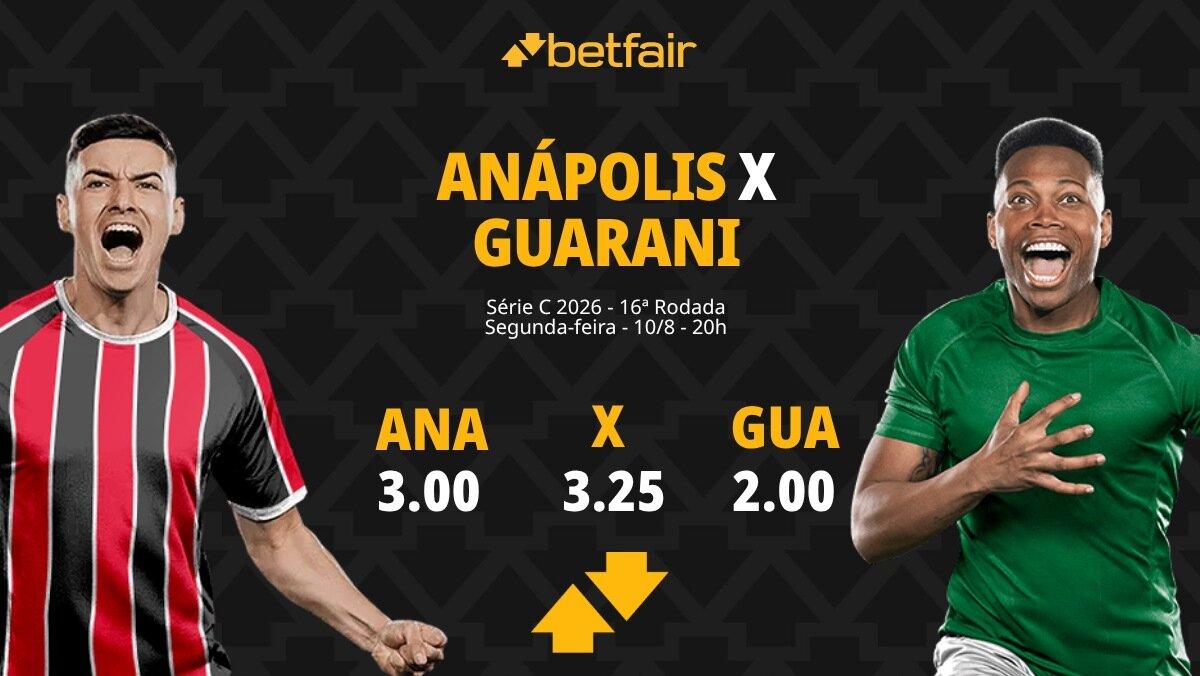 Anápolis x Guarani - Série C 2026: Notícias, Odds, Estatísticas, Escalações, Horário, Onde Assistir