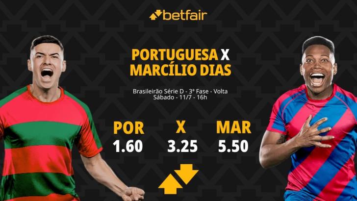 Portuguesa x Marcílio Dias - Série D 2026: Dicas, Palpites, Odds, Escalações, Horário, Onde Assistir
