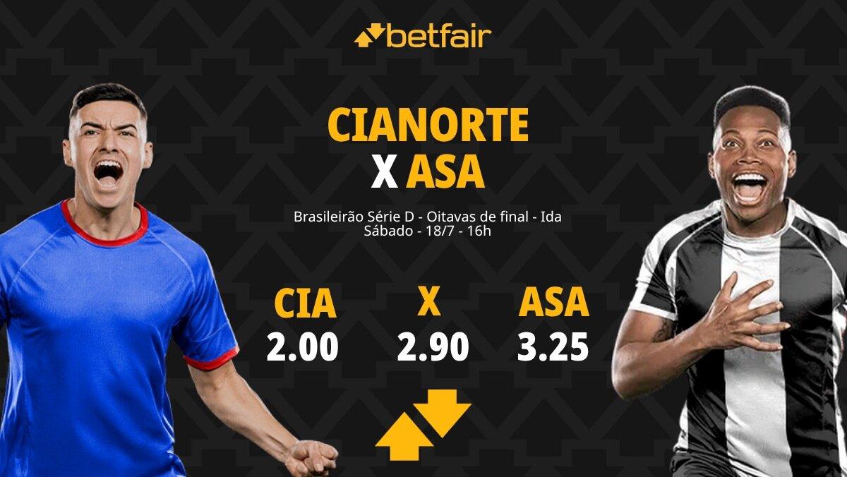 Cianorte x ASA - Série D 2026: Dicas, Palpites, Odds, Escalações, Horário, Onde Assistir