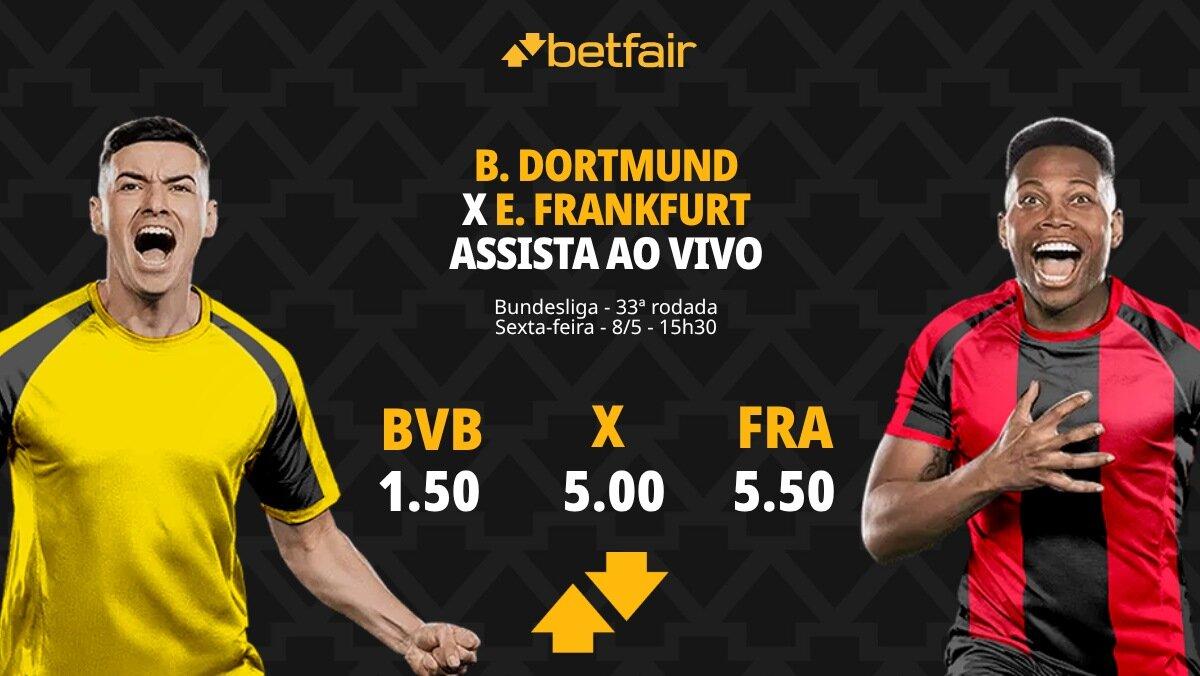 Borussia Dortmund x Eintracht Frankfurt - Bundesliga: Dicas, Palpites, Odds, Escalações, Horário, Onde Assistir