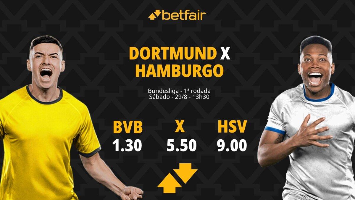 Borussia Dortmund x Hamburgo - Bundesliga: Notícias, Odds, Estatísticas, Escalações, Horário, Onde Assistir