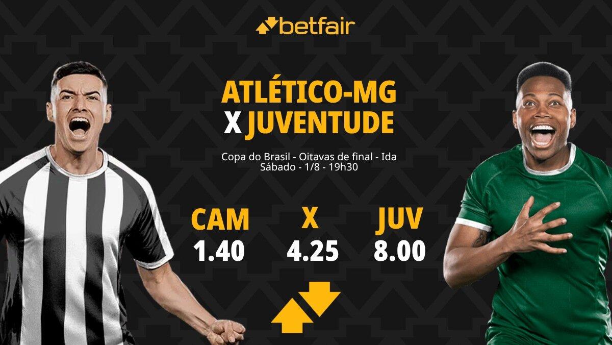 Atlético-MG x Juventude - Copa do Brasil: Notícias, Odds, Estatísticas, Escalações, Horário, Onde Assistir