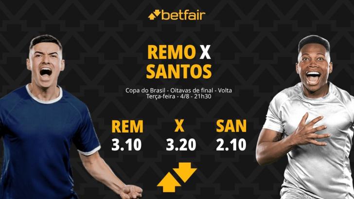 Remo x Santos - Copa do Brasil: Notícias, Odds, Estatísticas, Escalações, Horário, Onde Assistir