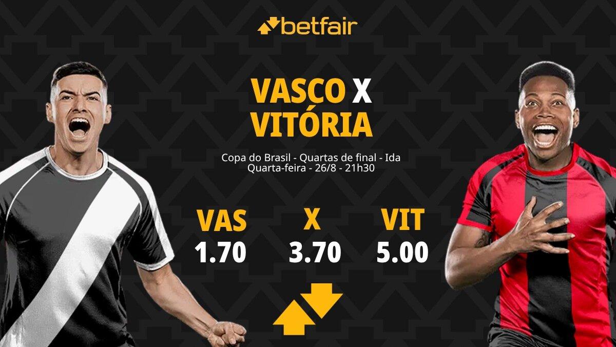 Vasco x Vitória - Copa do Brasil: Notícias, Odds, Estatísticas, Escalações, Horário, Onde Assistir