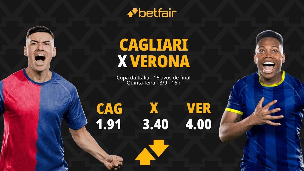 Cagliari x Verona - Copa da Itália: Notícias, Odds, Estatísticas, Escalações, Horário, Onde Assistir