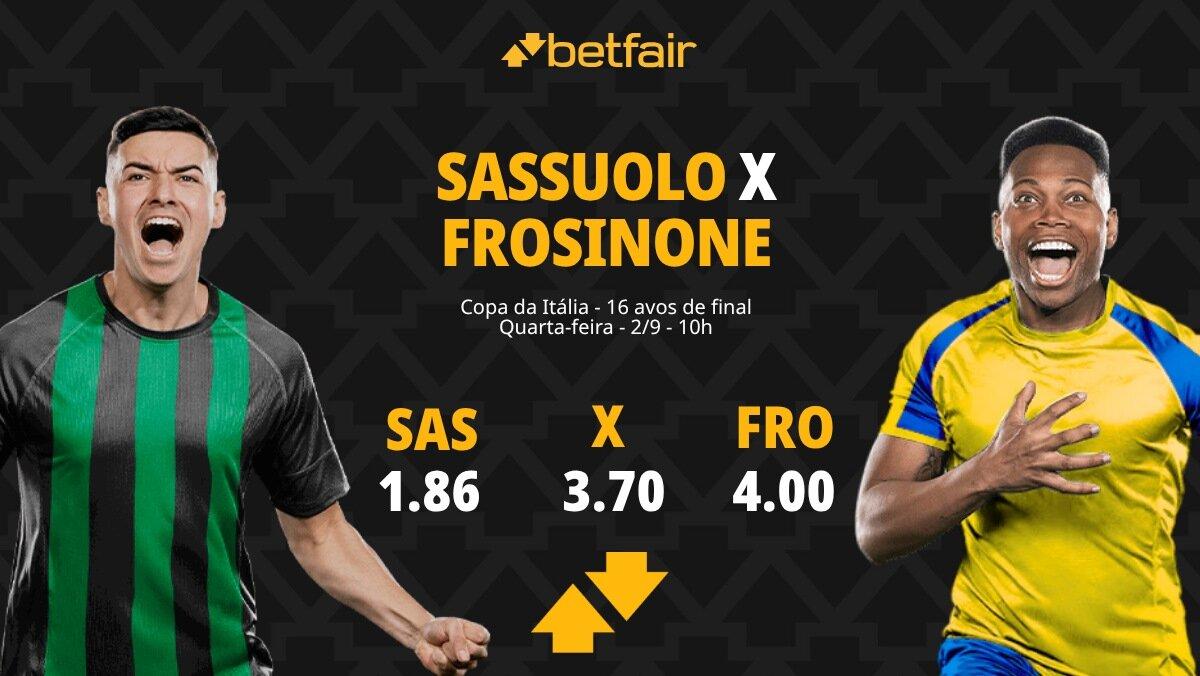 Sassuolo x Frosinone - Copa da Itália: Notícias, Odds, Estatísticas, Escalações, Horário, Onde Assistir