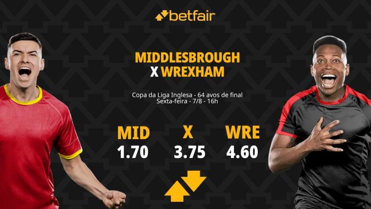 Middlesbrough x Wrexham - Copa da Liga Inglesa: Notícias, Odds, Estatísticas, Escalações, Horário, Onde Assistir