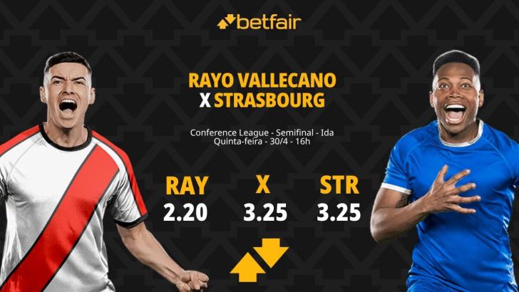 Rayo Vallecano x Strasbourg - Conference League: Dicas, Palpites, Odds, Escalações, Horário, Onde Assistir