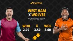 West Ham x Wolverhampton - Championship: Notícias, Odds, Estatísticas, Escalações, Horário, Onde Assistir