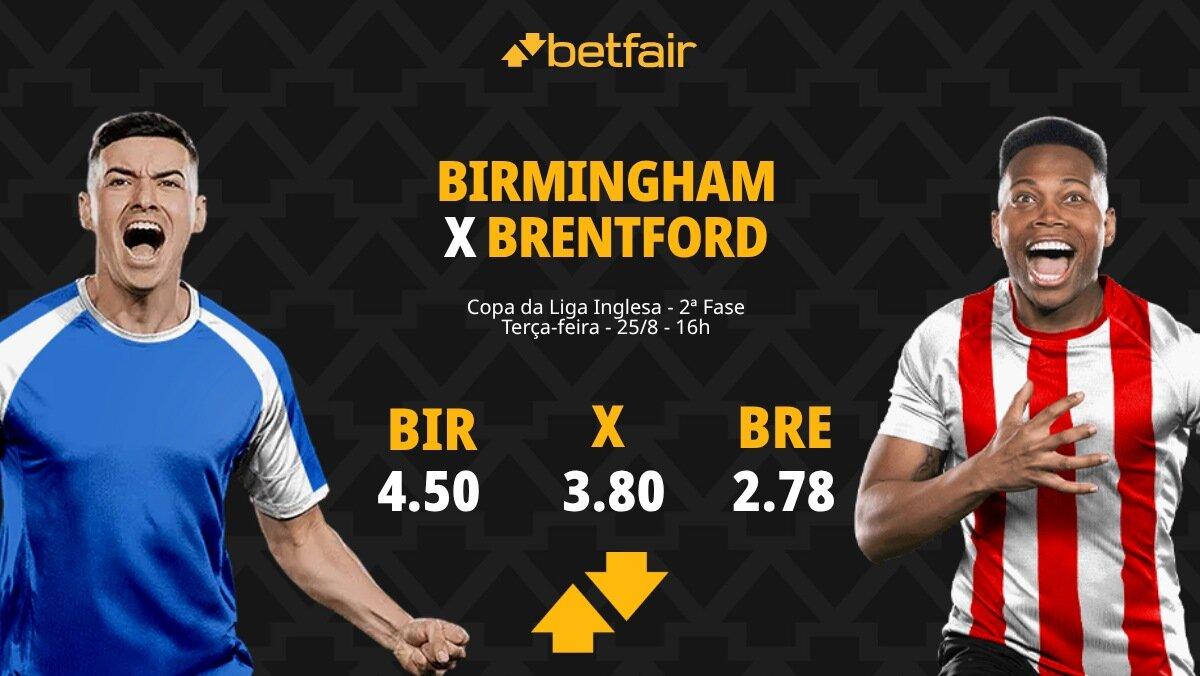 Birmingham x Brentford - Copa da Liga Inglesa: Notícias, Odds, Estatísticas, Escalações, Horário, Onde Assistir