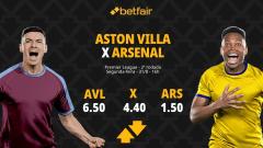 Aston Villa x Arsenal - Premier League: Notícias, Odds, Estatísticas, Escalações, Horário, Onde Assistir