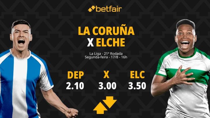 La Coruña x Elche - La Liga: Notícias, Odds, Estatísticas, Escalações, Horário, Onde Assistir