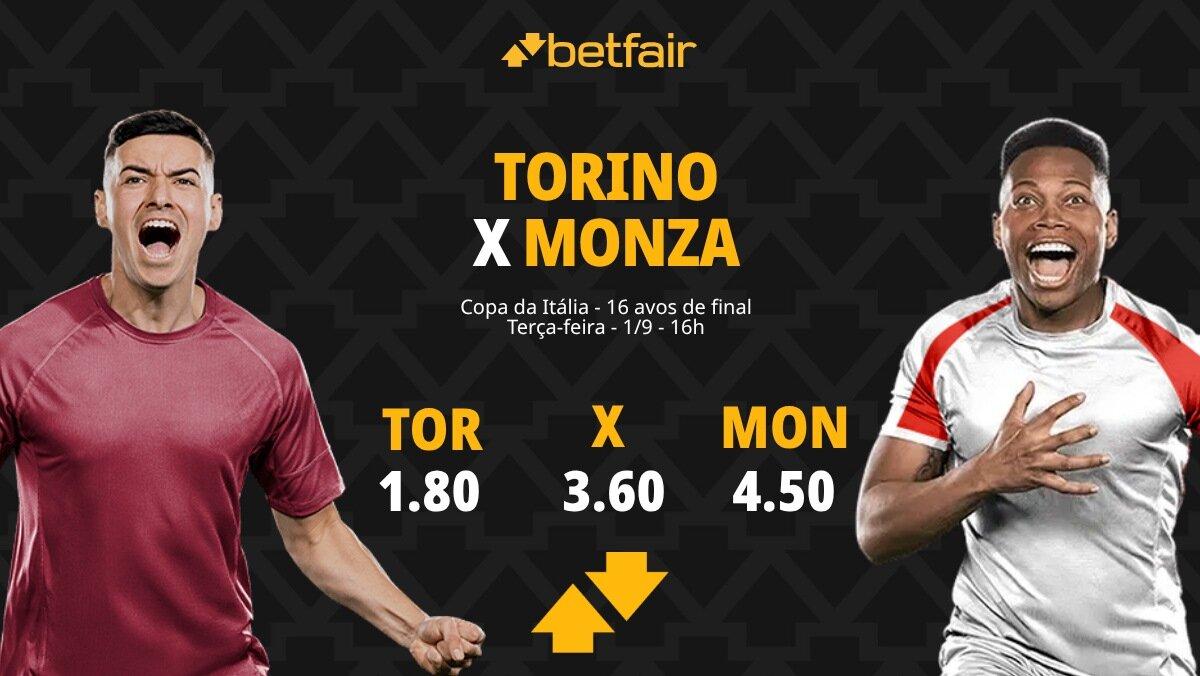 Torino x Monza - Copa da Itália: Notícias, Odds, Estatísticas, Escalações, Horário, Onde Assistir