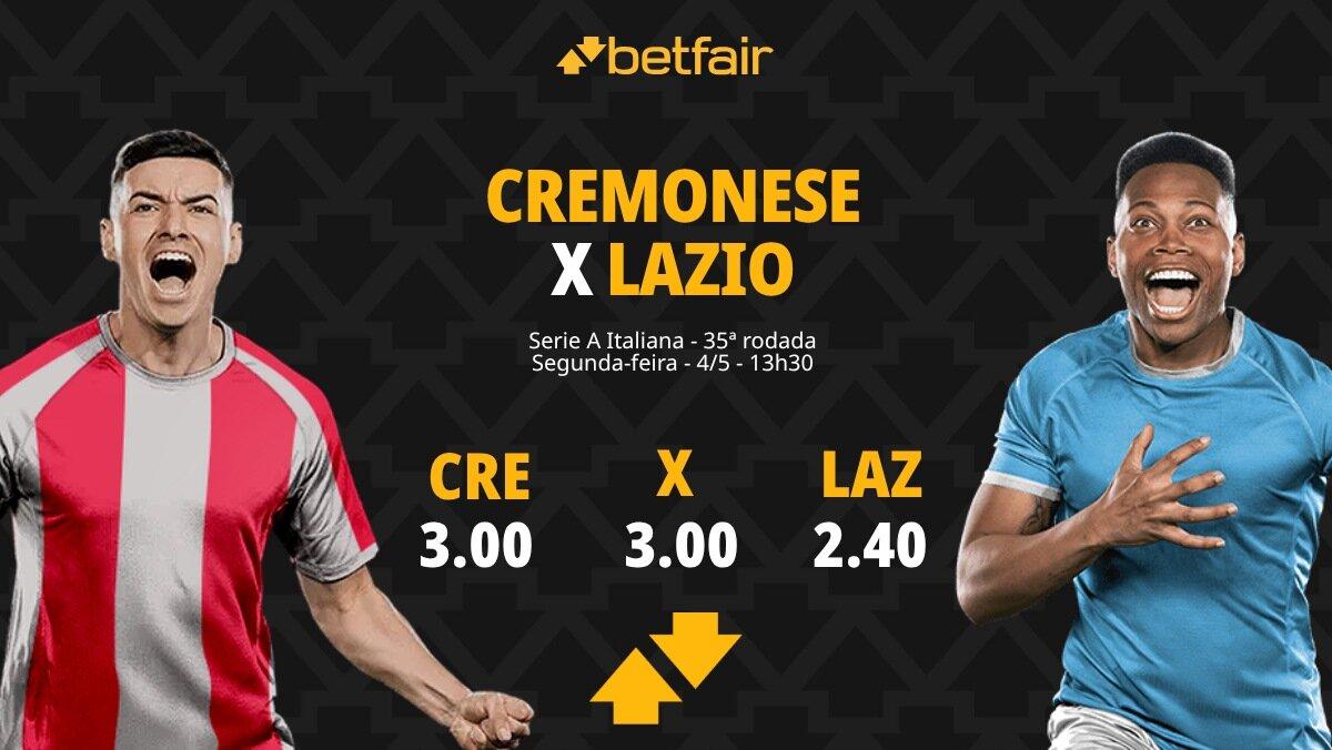 Cremonese x Lazio - Serie A Italiana: Dicas, Palpites, Odds, Escalações, Horário, Onde Assistir